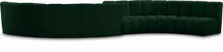 Meridian Furniture - Infinity 217" Boucle Fabric Upholstered 6 Piece Modular Sectional - 643Green-S6PC - GreatFurnitureDeal