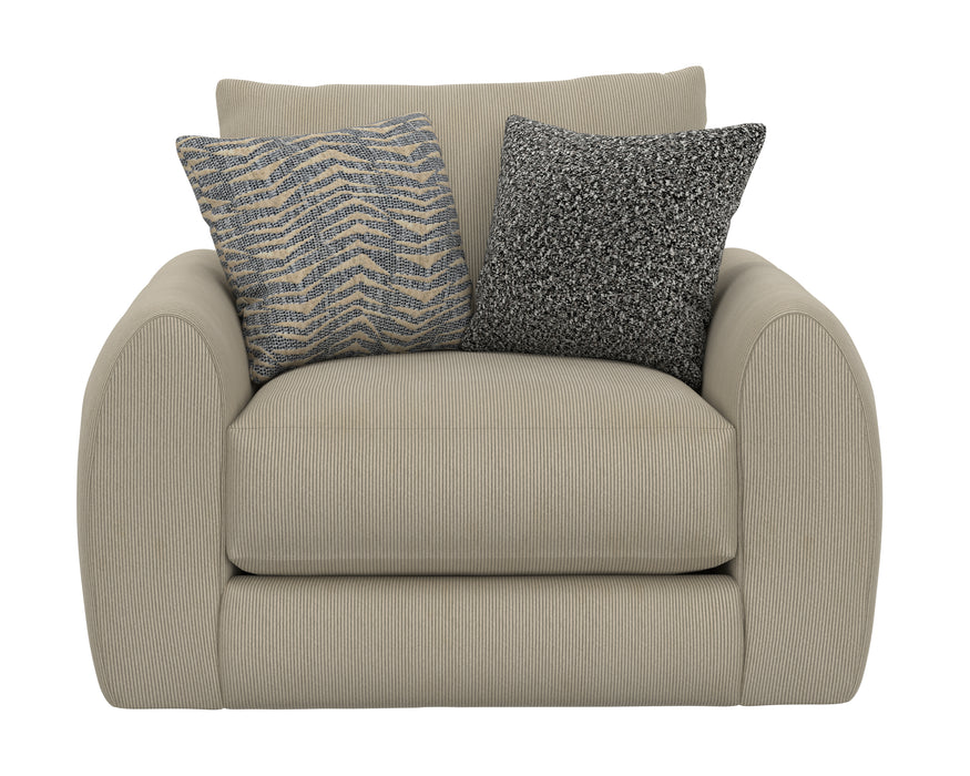 Jackson Furniture - Ezra Chair 1/2 with Ottoman in Twine - 210601-210610-TWINE - GreatFurnitureDeal