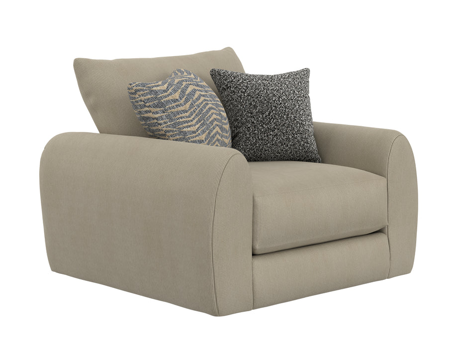 Jackson Furniture - Ezra Chair 1/2 with Ottoman in Twine - 210601-210610-TWINE - GreatFurnitureDeal