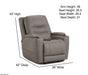 Motion Ease - Reese Power Headrest Recliner in Grey - 211-97-17 - GreatFurnitureDeal