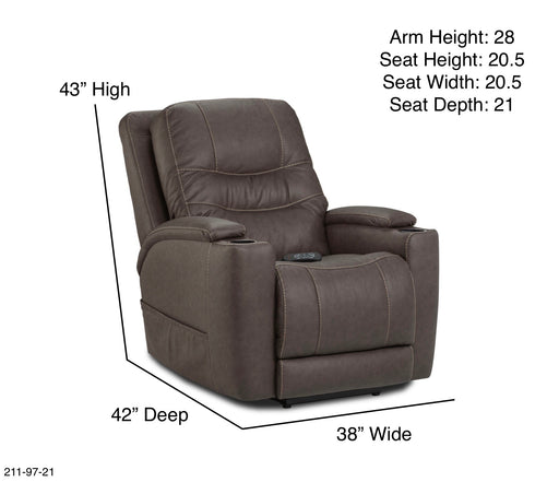 Motion Ease - Reese Power Headrest Recliner in Brown - 211-97-21 - GreatFurnitureDeal