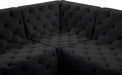 Meridian Furniture - Tuft 128" Velvet Upholstered 8 Piece Modular Sectional - 680Black-Sec8A - GreatFurnitureDeal