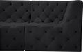 Meridian Furniture - Tuft 128" Velvet Upholstered 8 Piece Modular Sectional - 680Black-Sec8A - GreatFurnitureDeal