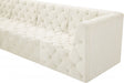 Meridian Furniture - Tuft 128" Velvet Upholstered 8 Piece Modular Sectional - 680Cream-Sec8A - GreatFurnitureDeal
