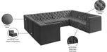 Meridian Furniture - Tuft 128" Velvet Upholstered 8 Piece Modular Sectional - 680Grey-Sec8A - GreatFurnitureDeal