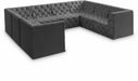 Meridian Furniture - Tuft 128" Velvet Upholstered 8 Piece Modular Sectional - 680Grey-Sec8A - GreatFurnitureDeal