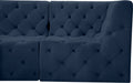 Meridian Furniture - Tuft 128" Velvet Upholstered 8 Piece Modular Sectional - 680Navy-Sec8A - GreatFurnitureDeal