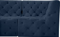 Meridian Furniture - Tuft 128" Velvet Upholstered 8 Piece Modular Sectional - 680Navy-Sec8A - GreatFurnitureDeal
