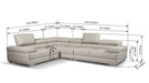 ESF Furniture - 2119 Sectional Sofa in Beige - 2119-SEC-BGE - GreatFurnitureDeal