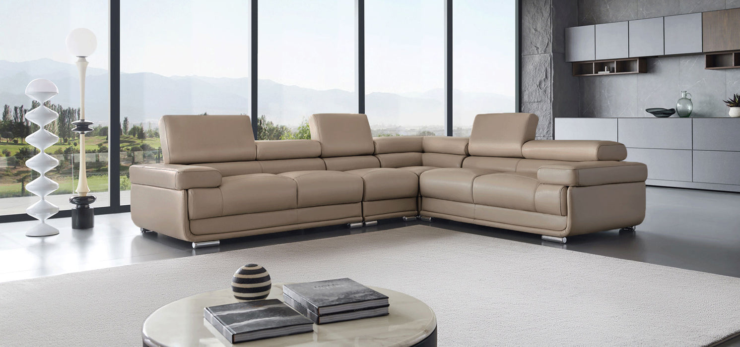 ESF Furniture - 2119 Sectional Sofa in Beige - 2119-SEC-BGE - GreatFurnitureDeal