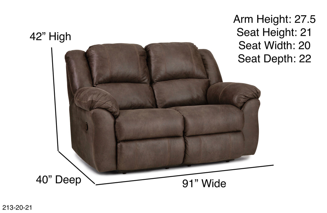 Motion Ease - Ranger Double Reclining Loveseat in Tumbleweed - 213-20-21 - GreatFurnitureDeal