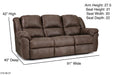 Motion Ease - Ranger Double Reclining Sofa in Tumbleweed - 213-30-21 - GreatFurnitureDeal