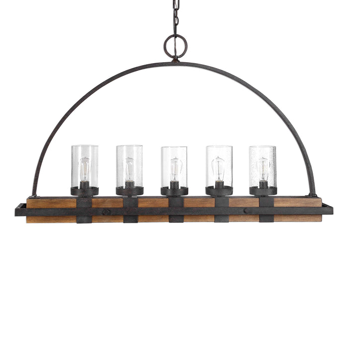 Uttermost - Atwood 5 Light Rustic Linear Chandelier - 21328 - GreatFurnitureDeal