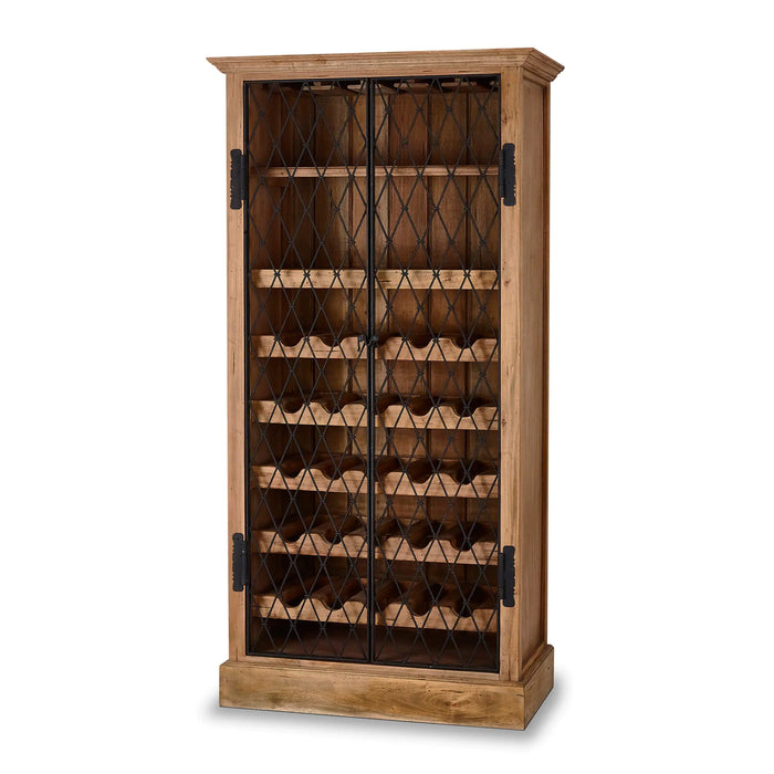 Bramble - Sanoma Wine Cabinet with Iron Door in Multi Color - 21356 - GreatFurnitureDeal