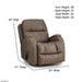 Motion Ease - Salem Swivel Glider Recliner in Taupe - 214-93-17 - GreatFurnitureDeal