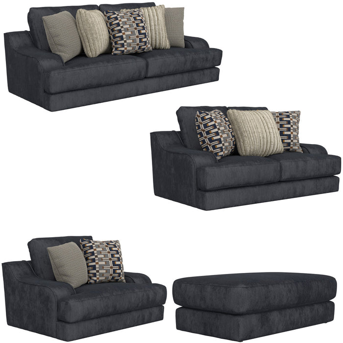Jackson Furniture - Olympus 4 Piece Living Room Set in Sapphire - 215703-02-01-10-SAPPHIRE - GreatFurnitureDeal