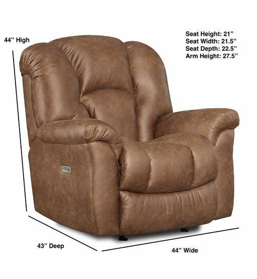 Motion Ease - Sahara Power Recliner W/ Air Massage & Heat in Almond - 216-68-18 - GreatFurnitureDeal
