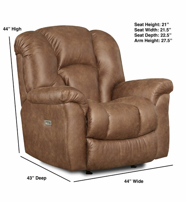 Motion Ease - Sahara Power Recliner W/ Air Massage & Heat in Almond - 216-68-18 - GreatFurnitureDeal