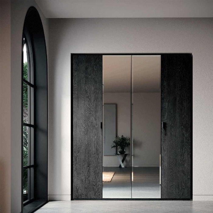ESF Furniture - Onyx 4 Door Wardrobe in Metallic Matte - ONYX4DOORWARDROBE - GreatFurnitureDeal