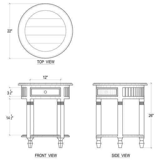 Bramble - Hollister Side Table - BR-21799 - GreatFurnitureDeal