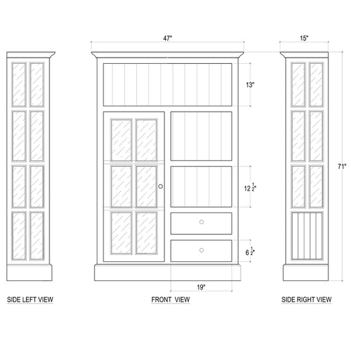 Bramble - Cape Cod Kitchen Single Door Cupboard - BR-21822WHD - GreatFurnitureDeal