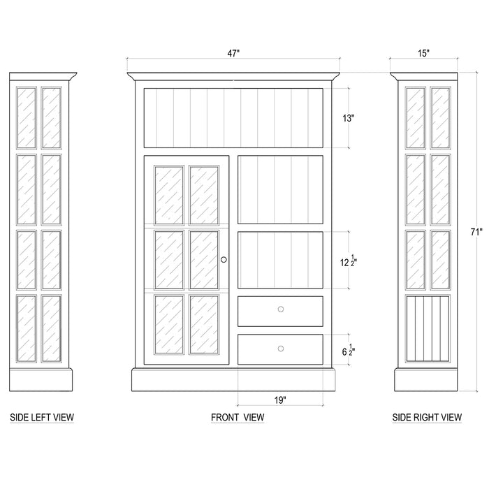 Bramble - Cape Cod Kitchen Single Door Cupboard - BR-21822WHD - GreatFurnitureDeal