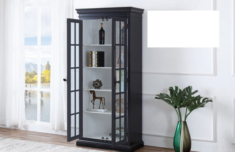 Mariano Furniture - 2183 - Curio Cabinet in Black - BM-2183BLKC - GreatFurnitureDeal
