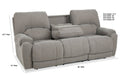 Motion Ease - Havana Triple Power Sofa w/ Zero Gravity and Drop Down Table in Tan - 219-33-17 - GreatFurnitureDeal