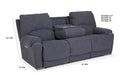 Motion Ease - Havana Triple Power Sofa w/ Zero Gravity and Drop Down Table in Graphite - 219-33-60 - GreatFurnitureDeal