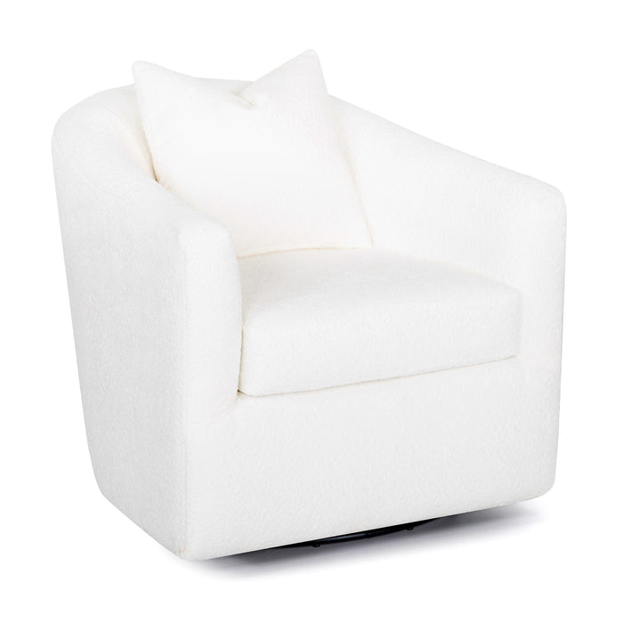 Franklin Furniture - 21983 Maya Swivel Accent Chair w/ Ottoman in Fabulous Snow - 21983-SNOW - GreatFurnitureDeal