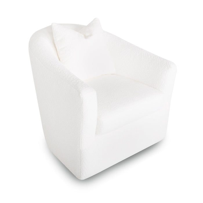 Franklin Furniture - 21983 Maya Swivel Accent Chair w/ Ottoman in Fabulous Snow - 21983-SNOW - GreatFurnitureDeal