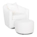 Franklin Furniture - 21983 Maya Swivel Accent Chair w/ Ottoman in Fabulous Snow - 21983-SNOW - GreatFurnitureDeal