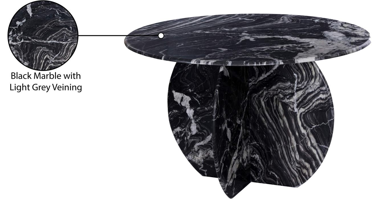 Meridian Furniture - Formentera 48" Black Genuine Marble Dining Table - 219Black-DT48 - GreatFurnitureDeal