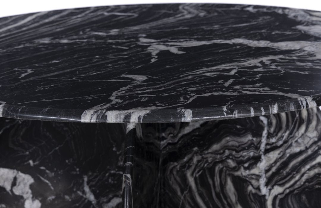 Meridian Furniture - Formentera 48" Black Genuine Marble Dining Table - 219Black-DT48 - GreatFurnitureDeal