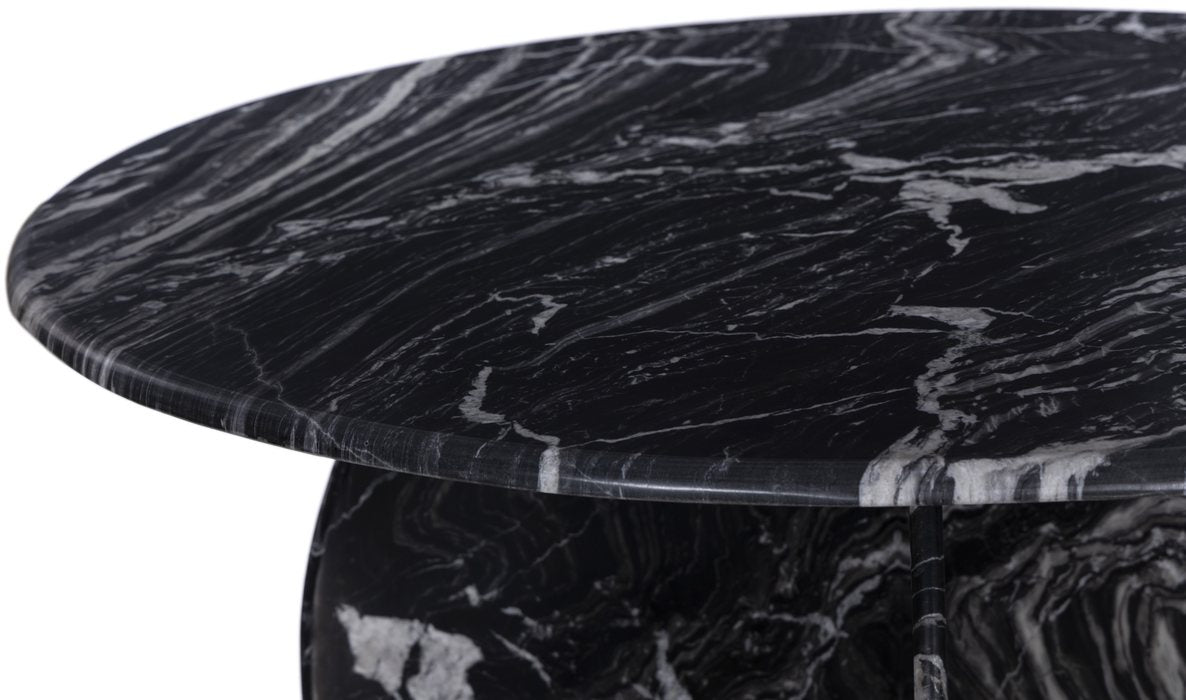 Meridian Furniture - Formentera 48" Black Genuine Marble Dining Table - 219Black-DT48 - GreatFurnitureDeal