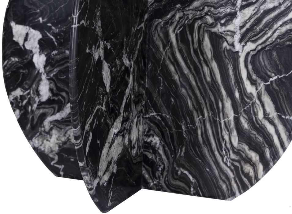 Meridian Furniture - Formentera 48" Black Genuine Marble Dining Table - 219Black-DT48 - GreatFurnitureDeal