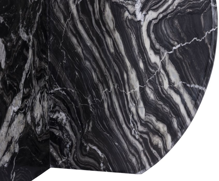 Meridian Furniture - Formentera 48" Black Genuine Marble Dining Table - 219Black-DT48 - GreatFurnitureDeal