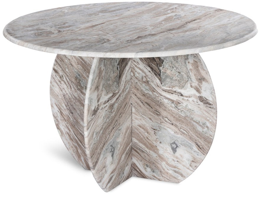 Meridian Furniture - Formentera 48" Brown Genuine Marble Dining Table - 219Brown-DT48 - GreatFurnitureDeal