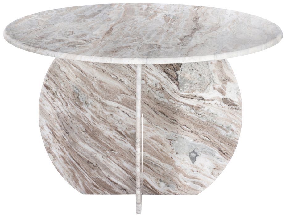 Meridian Furniture - Formentera 48" Brown Genuine Marble Dining Table - 219Brown-DT48 - GreatFurnitureDeal