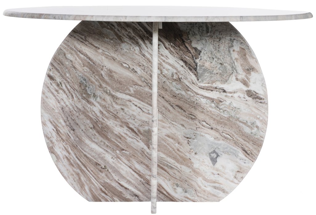 Meridian Furniture - Formentera 48" Brown Genuine Marble Dining Table - 219Brown-DT48 - GreatFurnitureDeal