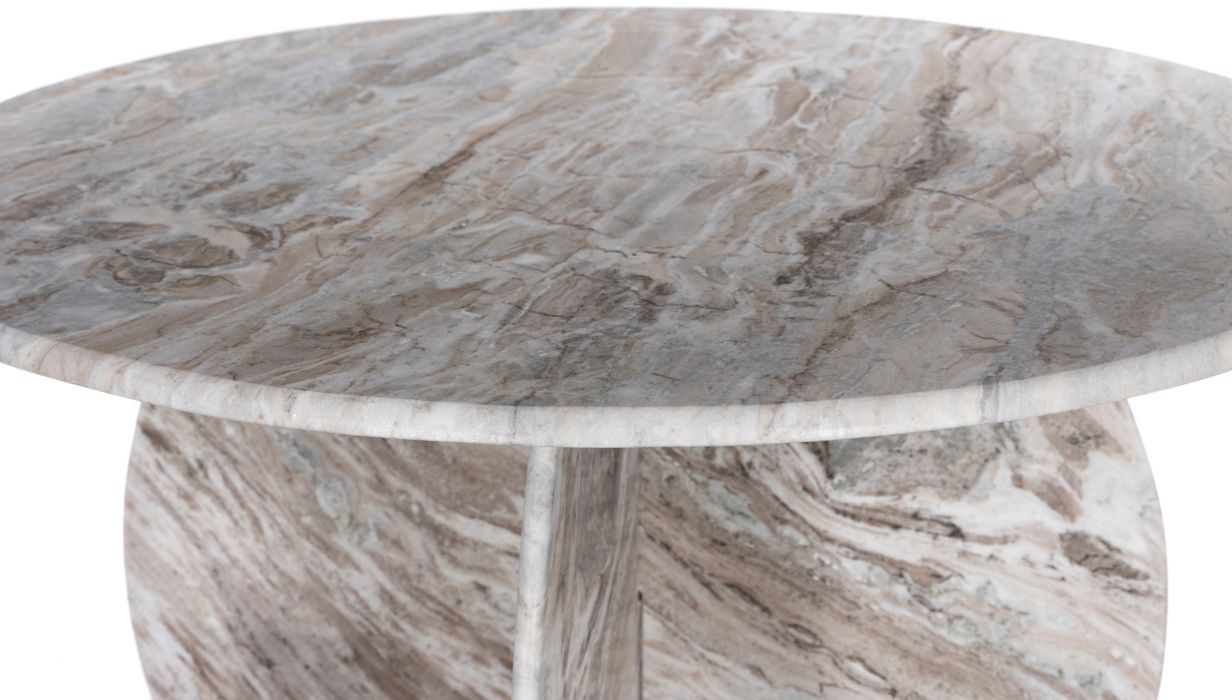 Meridian Furniture - Formentera 48" Brown Genuine Marble Dining Table - 219Brown-DT48 - GreatFurnitureDeal