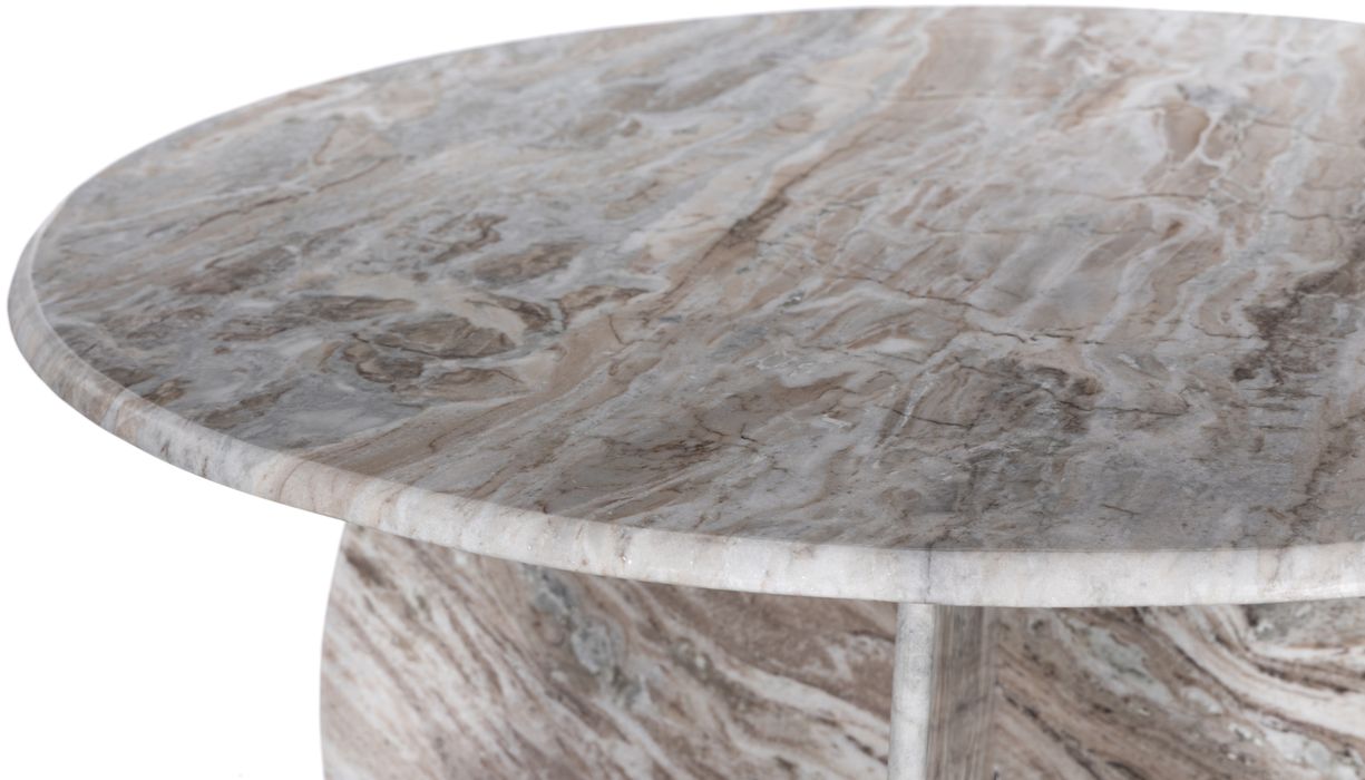 Meridian Furniture - Formentera 48" Brown Genuine Marble Dining Table - 219Brown-DT48 - GreatFurnitureDeal
