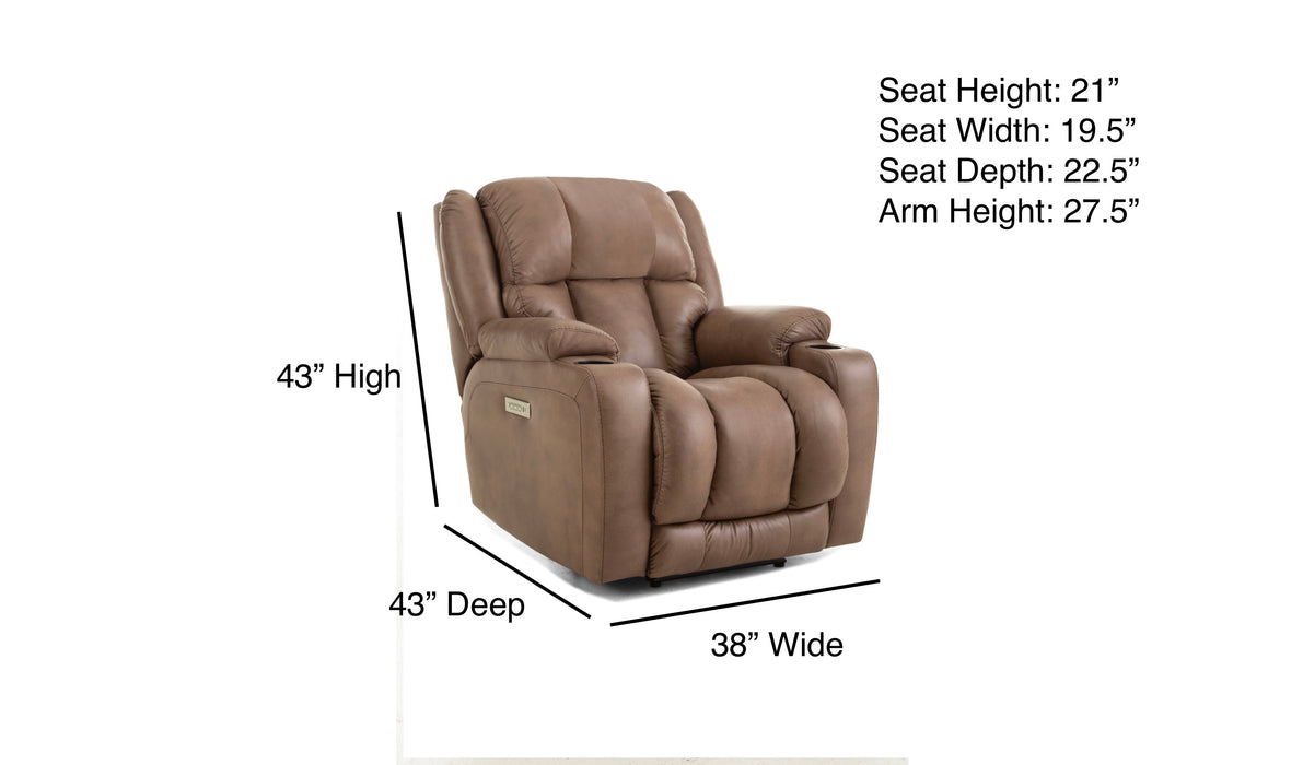 Motion Ease - Bennett Triple Power Recliner with Zero Gravity Mechanismo in Mocha - 220-96-17 - GreatFurnitureDeal