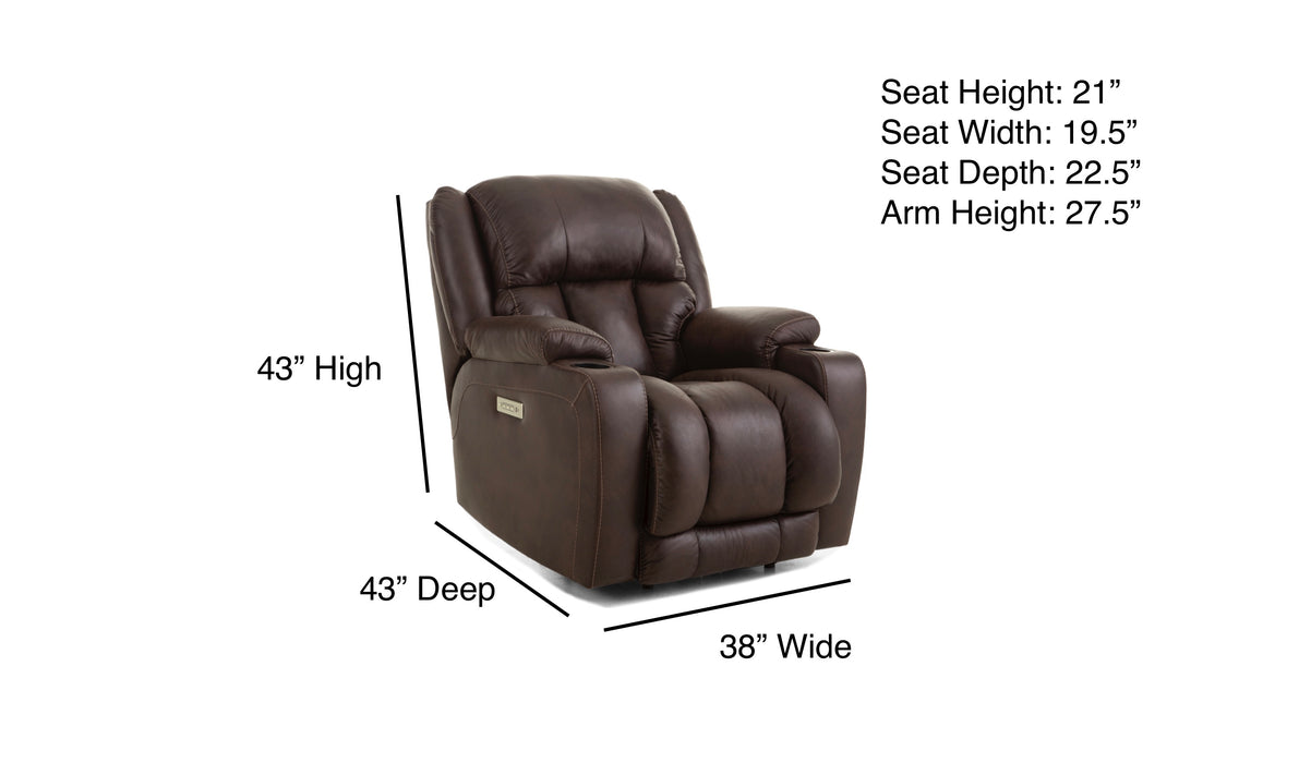 Motion Ease - Bennett Triple Power Recliner with Zero Gravity Mechanismo in Chocolate - 220-96-21 - GreatFurnitureDeal