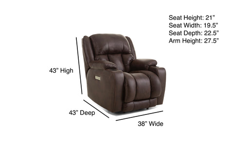 Motion Ease - Bennett Triple Power Recliner with Zero Gravity Mechanismo in Chocolate - 220-96-21 - GreatFurnitureDeal