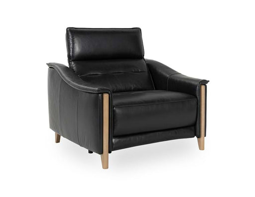 Classic Home - Cullman Leather Power Recliner Accent Chair Black - 2208RE11 - GreatFurnitureDeal
