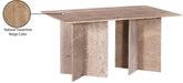 Meridian Furniture - Verona 60" Natural Marble Dining Table (3 Boxes) - 220Travertine-DT60 - GreatFurnitureDeal