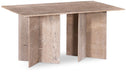 Meridian Furniture - Verona 60" Natural Marble Dining Table (3 Boxes) - 220Travertine-DT60 - GreatFurnitureDeal