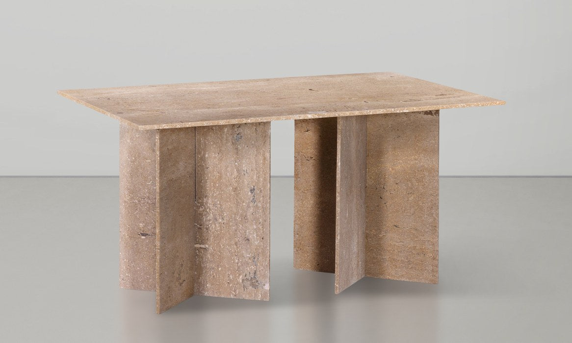 Meridian Furniture - Verona 60" Natural Marble Dining Table (3 Boxes) - 220Travertine-DT60 - GreatFurnitureDeal