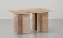 Meridian Furniture - Verona 60" Natural Marble Dining Table (3 Boxes) - 220Travertine-DT60 - GreatFurnitureDeal